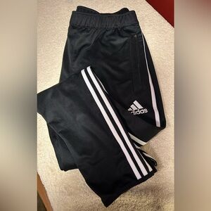 Adidas Men’s Climacool Black Joggers with White Stripes
